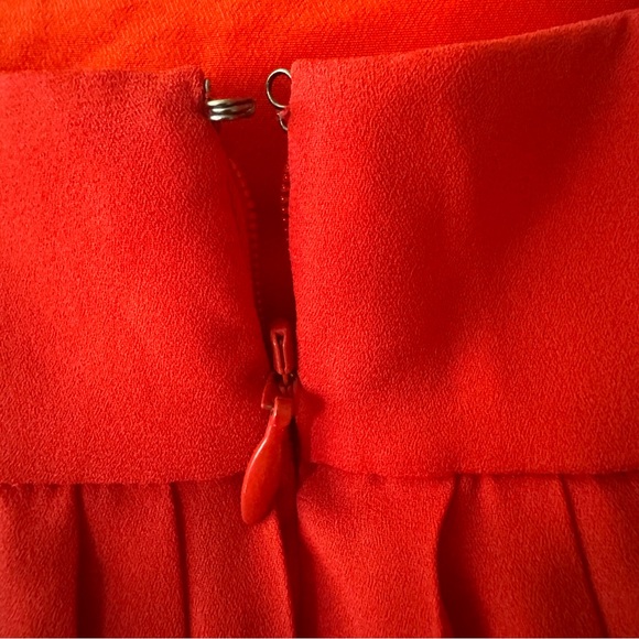 J.CREW Pleated Midi Skirt Red Size 6 - Picture 6 of 6